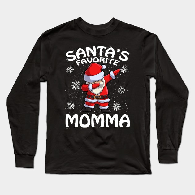 Santas Favorite Momma Christmas Long Sleeve T-Shirt by intelus